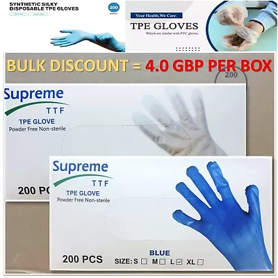 £6.99 • Buy Food Safety Disposable Tpe Gloves Non Sterile Thick Latex / Vinyl / Powder Free