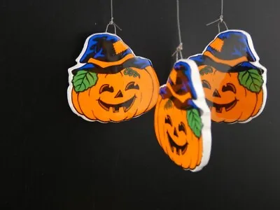 Vintage Halloween Russ Ceramic Jack O Lantern Pumpkin Mini Windchimes In Box • $10