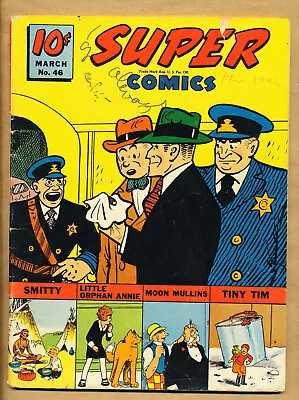 1942 Dell Super Comics #46 Dick Tracy Orphan Annie Moon Mullins Very Good -14857 • $44.45