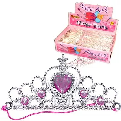 Silver Tiara Princess Crown ~ Girls Birthday Party Gift Bag Fillers Toys • £2.29