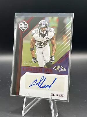 Ed Reed 23 Limited Limited Ink Red SSP #’D 6/25 Baltimore Ravens Legend 🔥🔥 • $54