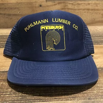 Vintage Puhlmann Lumber Co Hat Snapback Trucker Cap Pittsburgh Paints - READ • $26.99