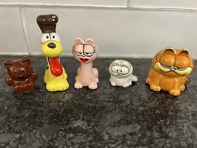 Garfield Lot Of 5 Enesco Figurines Arlene Odie Pooky Nermal Made Taiwan Vintage • $10