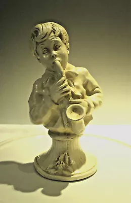 VTG 1971 J Kendrick Universal Statuary Corp Chicago Boy Saxophone Bust Statue • $19