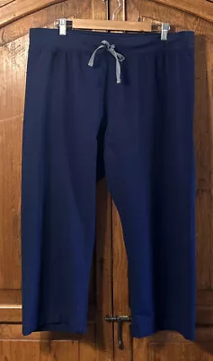 Figs Livingston Scrub CROP Capris Pants Navy Blue T21003 Size XL 22” Inseam EUC • $15