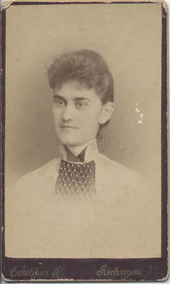 $49.76 • Buy Cdv Portrait Of Beautiful Young Woman - Richmond, Va