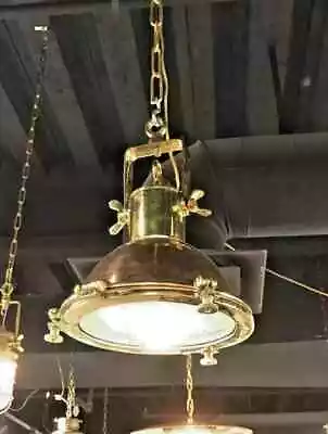 Spot Cargo Pendent Nautical Vintage Style Copper & Brass Hanging Light • $255