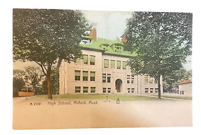 Milford MA High School Massachusetts Rotograph Germany C1905 Postcard IP11 • $7.99