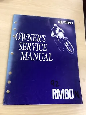 1992 Suzuki RM80N 92 RM 80 N Owner’s Service Manual Part # 99011-02B26-03A • $12.30