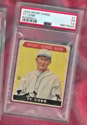 1933 Goudey Sport Kings #1 Ty Cobb Psa 1.5 Fair+ Looks Nicer. #bb • $3000