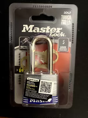 Master Lock 3DLF 1-1/2  No. 3 Long Shackle Laminated Padlock NEW IN PACKAGE 2KEY • $11