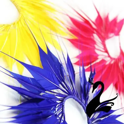 Feather Diamond Tail Coque Spray Wire Mount - Millinery Hats Fascinators • £13.15