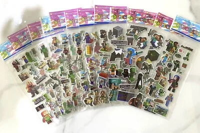 $4.09 • Buy Minecraft Lego Stickers Party Bag Kids Gift 6 Sheets
