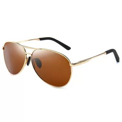 Mens Polarized Pilot Sunglasses Aluminium Metallic Sunglasses Fishing Driving AU • $15.89