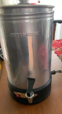 Vintage MIRRO-MATIC USA 35 CUP Automatic Electric COFFEE PERCOLATOR 0126 • $39.95