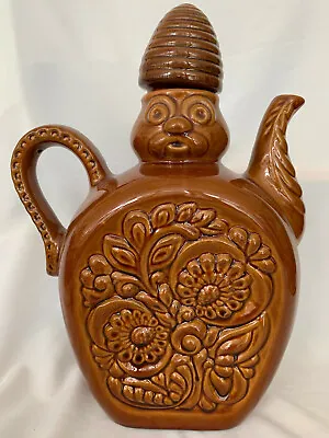 Unusual Vintage Tea Pot; Face Floral & Beehive Stopper; Pitcher; See Pics • $5.99