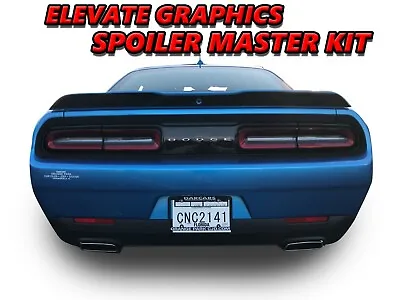 For Dodge Challenger Spoiler Master Graphics Stripes Vinyl Decals Stickers 15-21 • $29.95