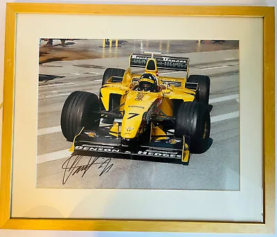 Damon Hill Signed A3 Photograph In The Jordan F1 Car - Framed & Mounted • £40