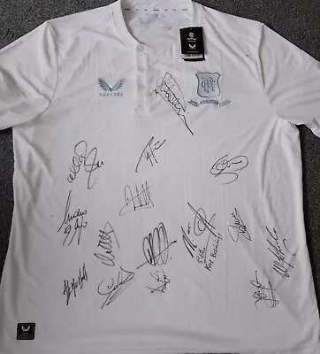 £100 • Buy Rangers Multi Signed 150 Anniversary Shirt Mccoist Hateley Stein Johnston Durie 