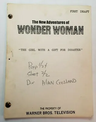 WONDER WOMAN / Alan Brennert 1977 TV Script  The Girl With A Gift For Disaster  • £255.51