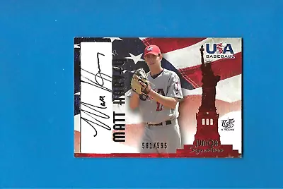 2007 USA Baseball National Signature Black Ink /595 Matt Harvey #A-37 Auto • $34.98