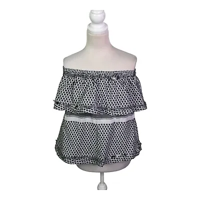 Cecilie Copenhagen Off The Shoulders Top Size 1  Geometric Embroidered Pattern • $59.95