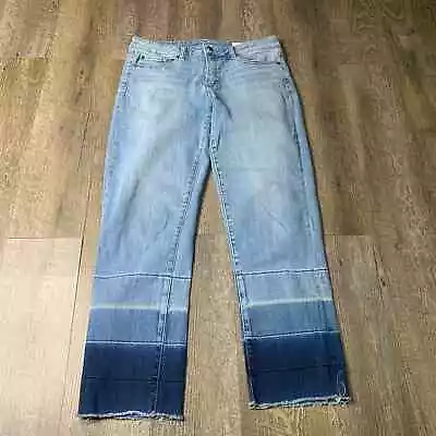 Vince Camuto 3x1 Shelter Straight Leg Crop Jeans Womens Size 29/8 Blue Dip Dye  • $17.49