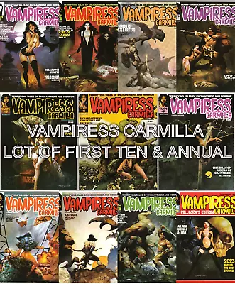 Vampiress Carmilla Magazine Lot Of First Ten (10) & Annual Warrant Pubs Unread • $137.28