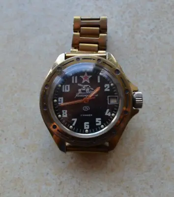 Watch Vostok Komandirskie  TANK  17 Jewels Vintage USSR Soviet SERVICED • $45.99