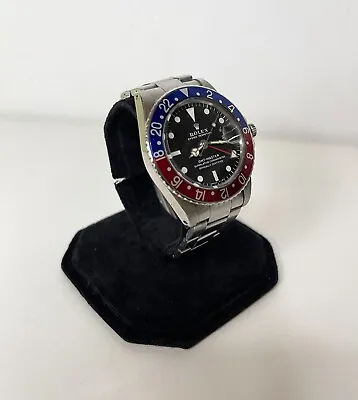 Vintage ROLEX GMT Master Pepsi SS Watch W/Blue&Red Insert-$40K APR Value W/CoA!! • $16900