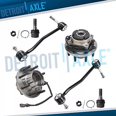 4x4 Front Wheel Bearings Sway Bar Upper Ball Joint For F-250 F-350 SD SRW W/ABS • $203.89