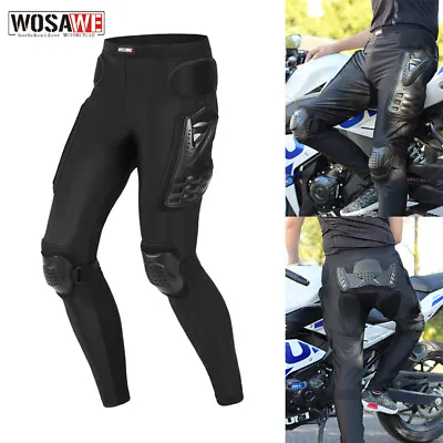 WOSAWE Motorbike Motorcycle Trousers Hip Impact Pants Off Road Armored Protector • $43.99