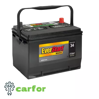 EverStart Maxx Lead Acid Automotive Battery Group Size 34 12 Volt 800 CCA • $192.54