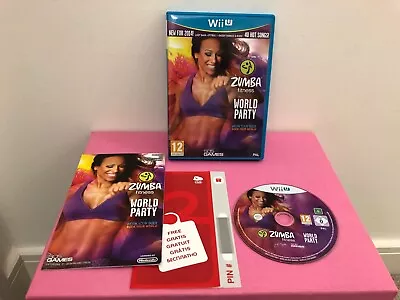 £249.99 • Buy ENGLISH UKV - Zumba Fitness World Party - Nintendo Wii U - VGC For Collector's