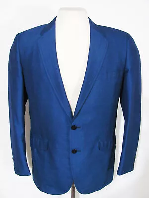 Vintage BLUE FLECK SHARKSKIN 50s/60s SUIT BLAZER JACKET Sport Coat Mod 38S M • $139.99