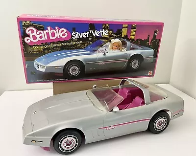 Vintage 1984 Mattel Barbie Silver 'Vette - Corvette Vehicle 4934 W/ Box • $49.99