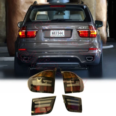 $375.06 • Buy For BMW X5 X5M E70 2007-2013 Smoked Black LED Left & Right Tail Light Assemblies
