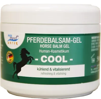 14.00Eur/L) 2x Eco Med Horse Balm Gel Refreshing Pharmacies Quality 2x 500ml • £12.07