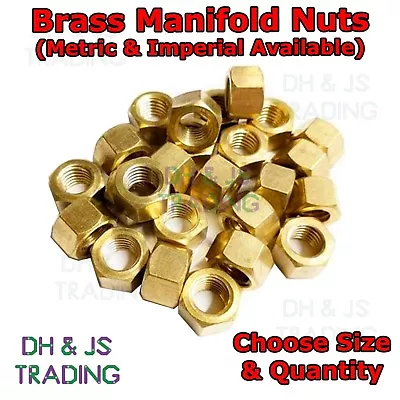 Brass Exhaust Manifold Nuts - Metric Pitch High Temp Inlet M8 M10 & UNF UNC • £3.49