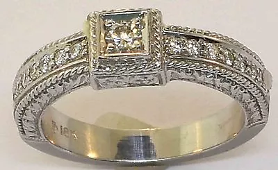 Penny Preville 18k White Gold Diamond Ring  Size 6 • $950