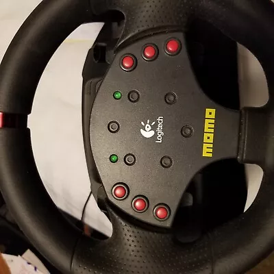  LOGITECH MOMO  Racing Force Feedback Wheel And Pedals Usb Dongle And AC Adapter • $65