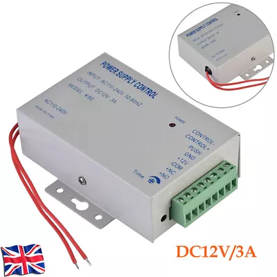 DC12V/3A AC110-240V Access Control Power Supply Unit For Door Intercom System • £15.99