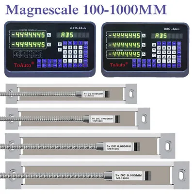 2/3 Axis DRO Display Magnescale Travel 100-1000MM Linear Scale 5um PrecisionUS • $85.71