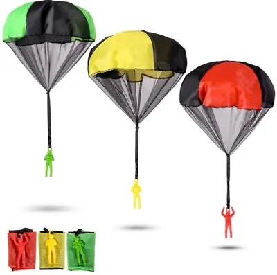 Mini Soldier Fly Parachute Hand Throwing Parachute Kids Playing Toy Outdoor Game • $4.80