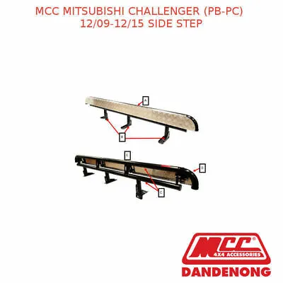 $1350 • Buy Mcc Bullbar Side Step Fits Mitsubishi Challenger (pb-pc) (12/2009-12/2015)-black
