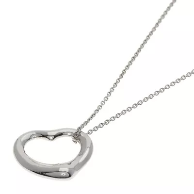 TIFFANY&Co.   Necklace Open Heart Platinum PT950 • $609.74