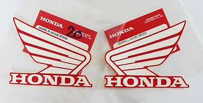 Honda GENUINE Wing Fuel Tank Decal Wings Sticker 90mm WHITE + RED *UK STOCK* • £9.35