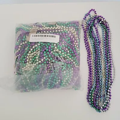 Mardi Gras Bead Necklaces Estate Lot Over 4 Lb Green Purple Gold Party Supplies • $12