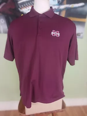 Mississippi State Bulldogs NCAA Adult XL Dry Fit Stitched Polo / Golf Shirt • $11.99