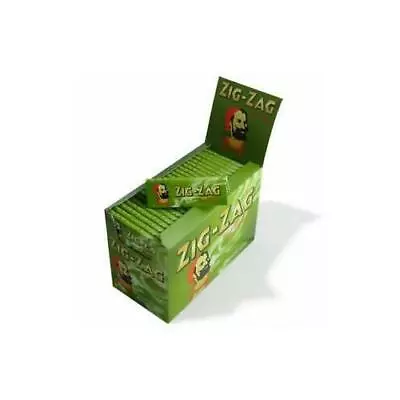 Zig Zag Tobacco Rolling Papers Green Cut Corner - FULL BOX - 100 BOOKLETS • £14.36